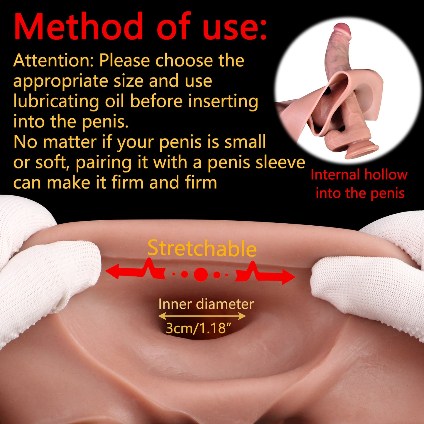 Funda para pene con arnés Phantom Real Feel: juguetes sexuales con arnés para el control de la disfunción eréctil y la eyaculación
