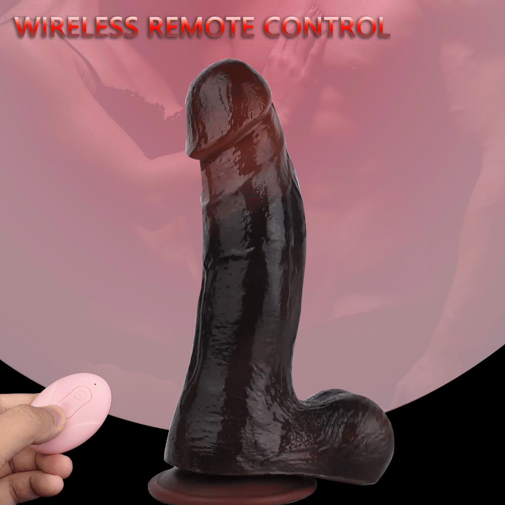 Two-Tone Thrusting Anal Dildo - Stimulating Vaginal Female Masturbation Retractable Sex Toy