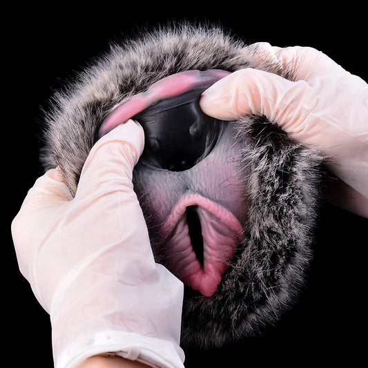 Vagina de bolsillo de piel de perro negro: juguetes sexuales sensoriales realistas para la masturbación masculina