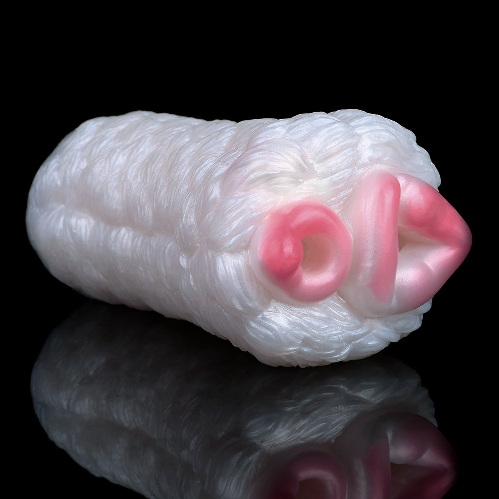 Dual-Channel Silicone Vibrating Pocket Pussy — Male Penis Massage Masturbation Cup