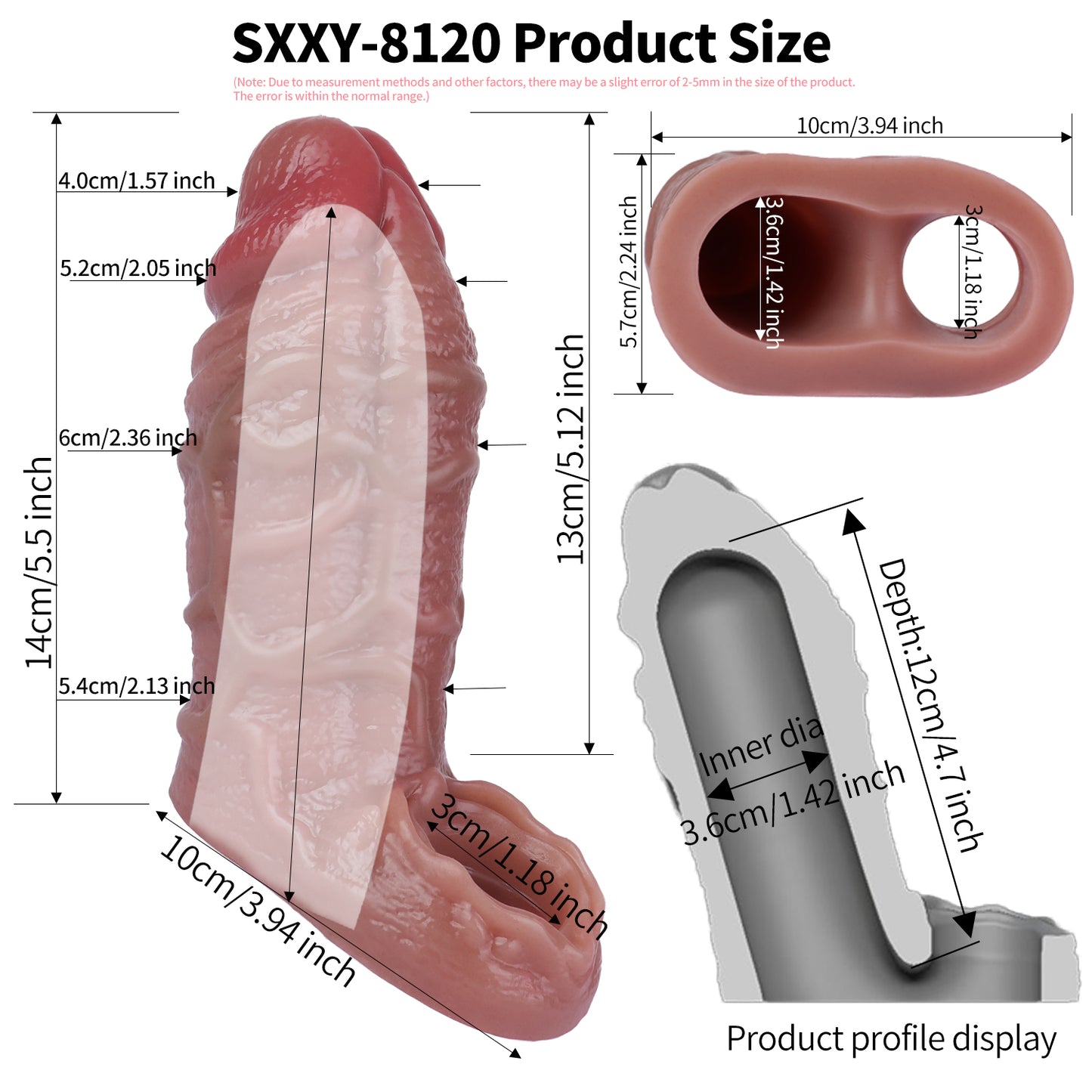 Silicone Realistic Cock Sleeve - Enhanced Penis Extender Precision Sensory Design