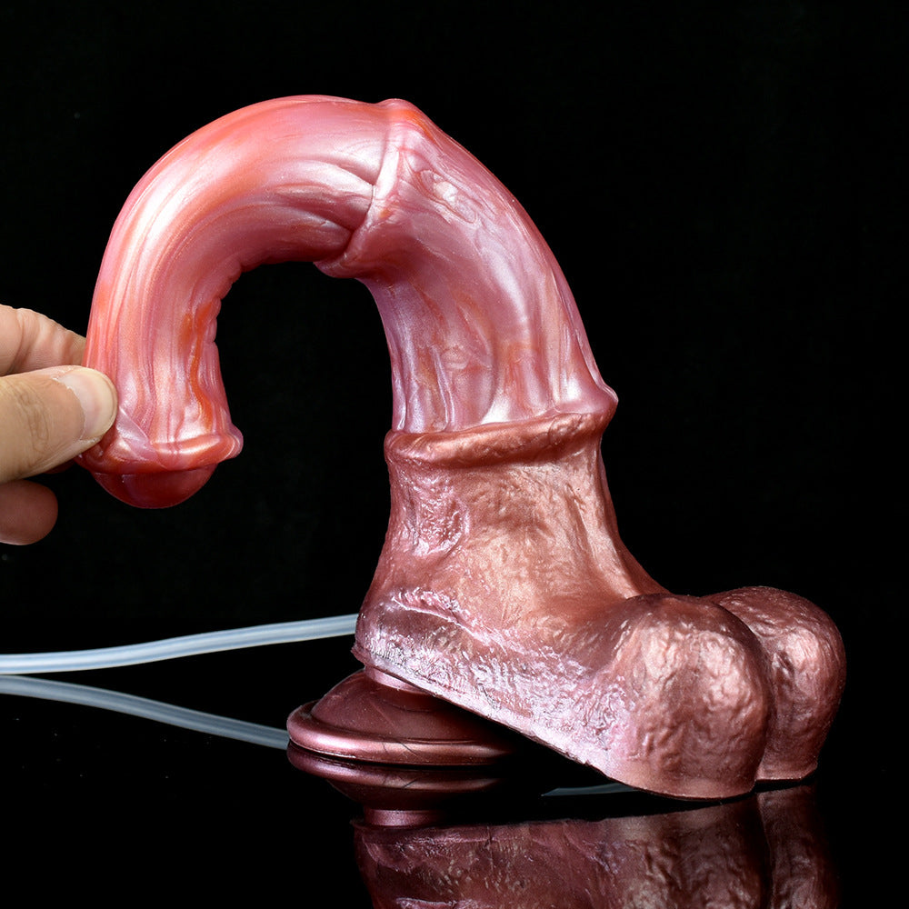Fantasy Monster Horse Squirting Dildo - Female Anal and Vaginal Simulation Ejaculation Control Device
