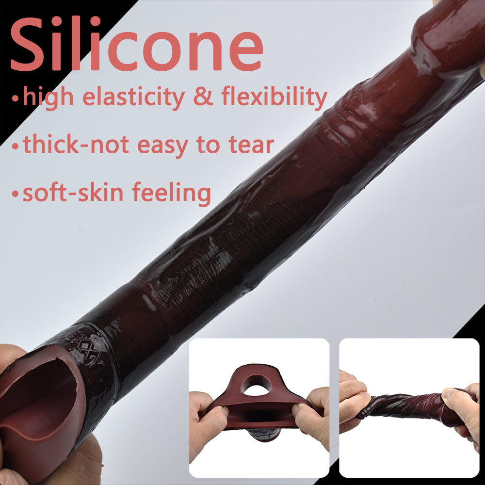 Cómoda funda de silicona para el pene: diseñada para retrasar el placer