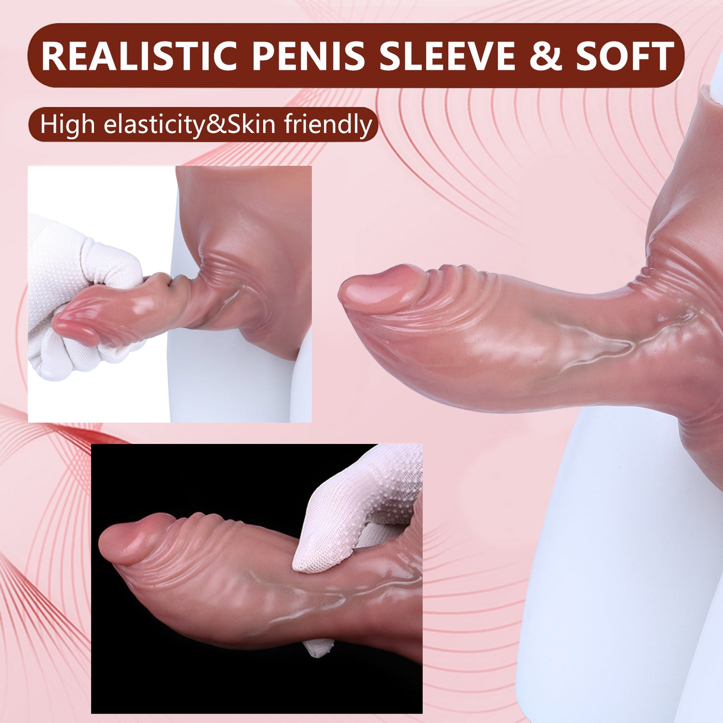 Fantasy Cock Sleeve Panties – Silicone 4.5 Inch Penis Extender Sexual Toys for Men