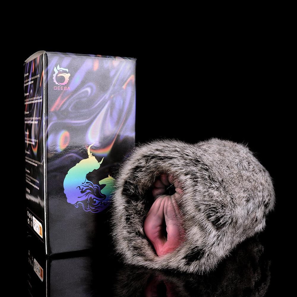 Bull-Shaped Fur Pocket Pussy – Dual-Channel for Male Penile Massage Stimulation