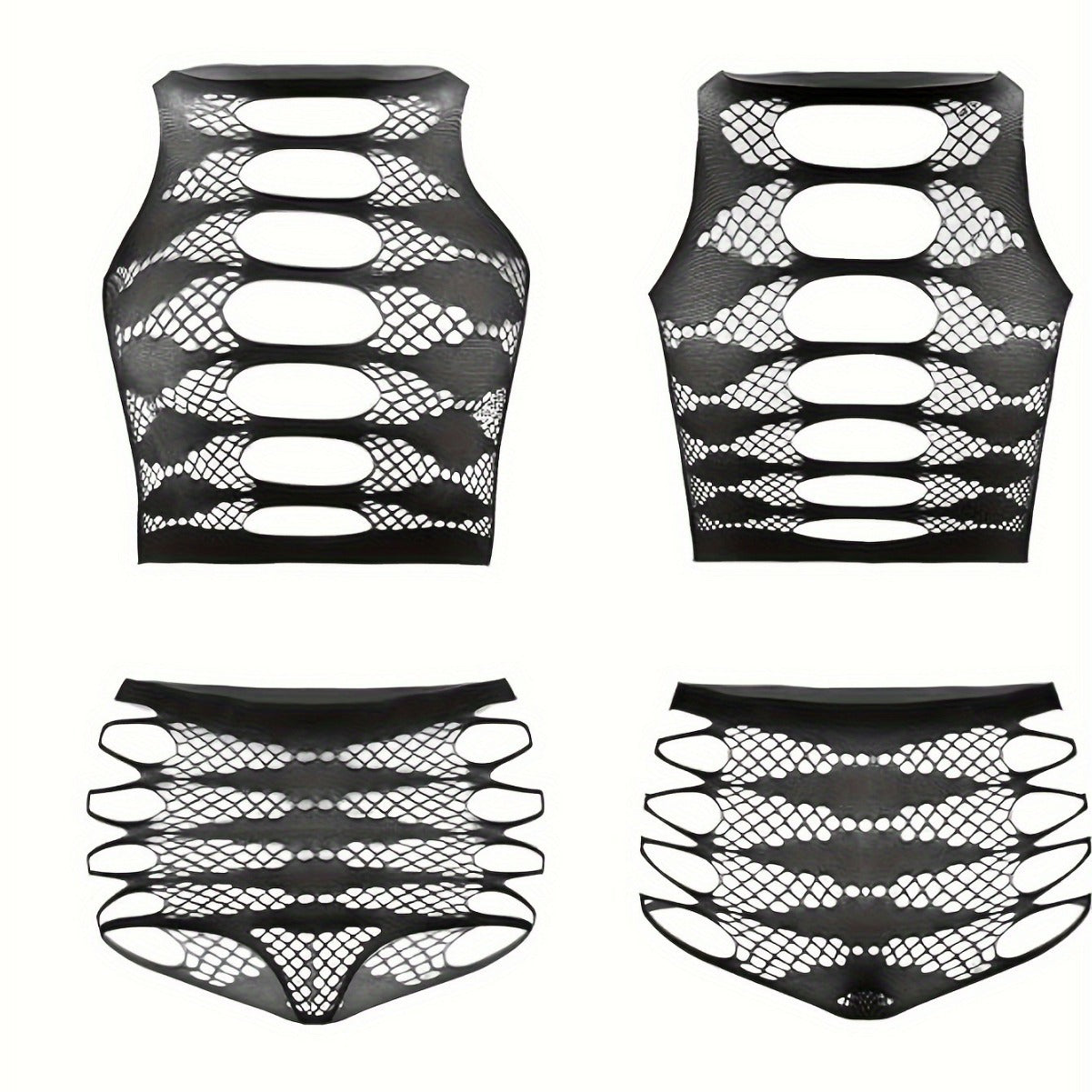 Bondage Fishnet Bodysuit Lingerie - Couple Passion Sexy Clothing for Women