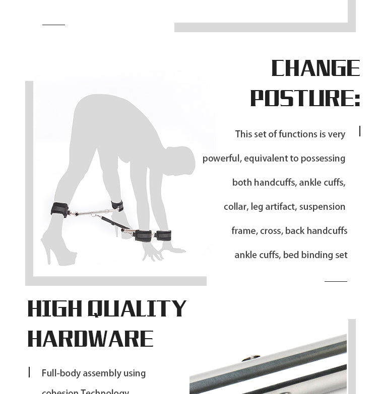 Leather Sex Swing Bondage Kit - Extreme Restraints BDSM Sex Games Teasing Partners