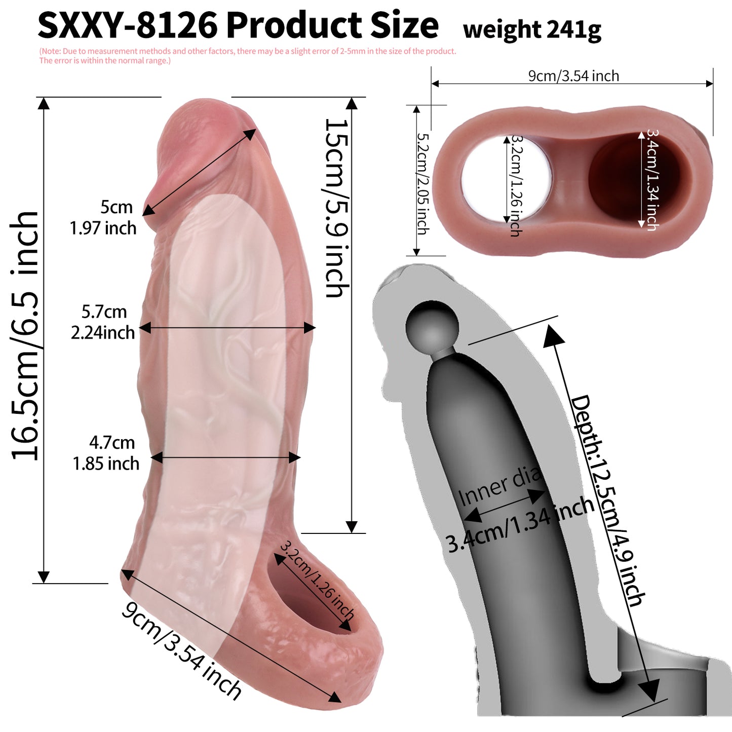 Realistic Strap-On Penis Sleeve — Confidence-Boosting Sexual Sex Toys for Men