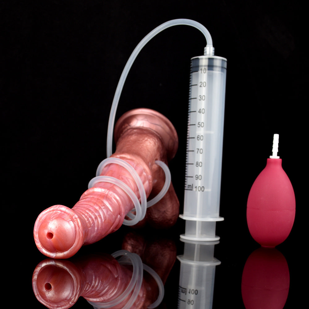 Fantasy Monster Horse Squirting Dildo - Female Anal and Vaginal Simulation Ejaculation Control Device