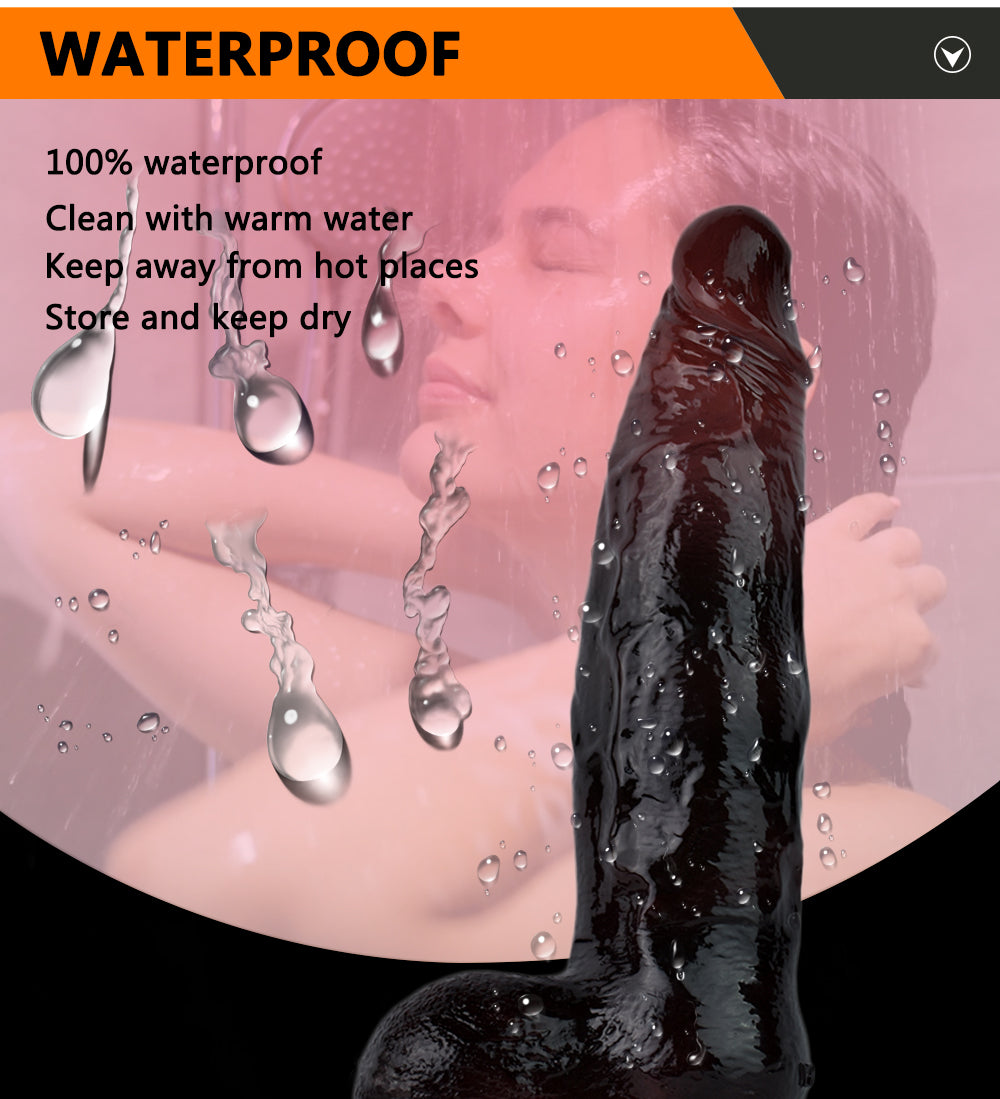 Retractable Vibrating Silicone Realistic Dildo – Thrusting Stimulating G-spot Female Sex Toy