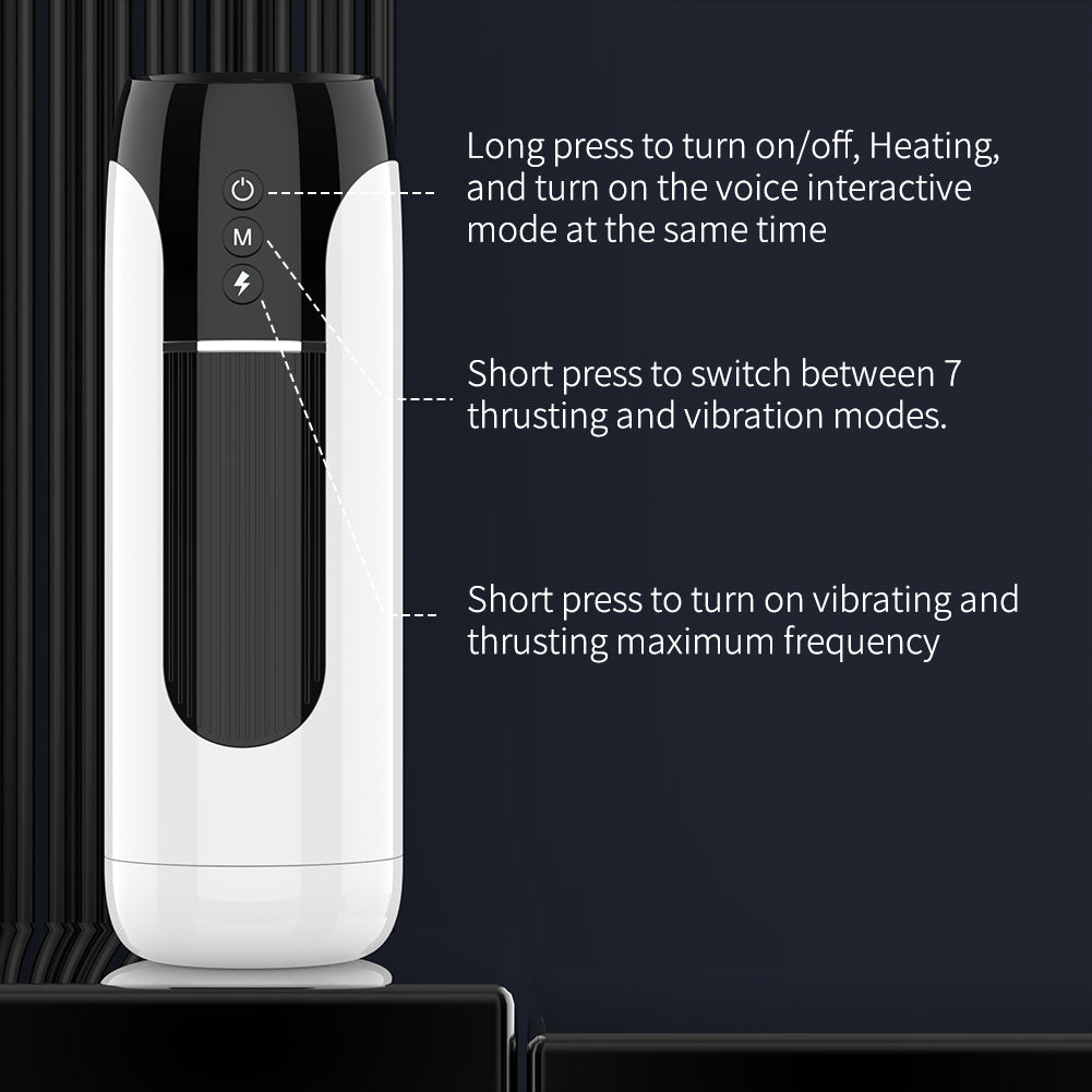 Smart Voice-Interactive Male Masturbator – Vibration and Stretching Sucking Dick Function