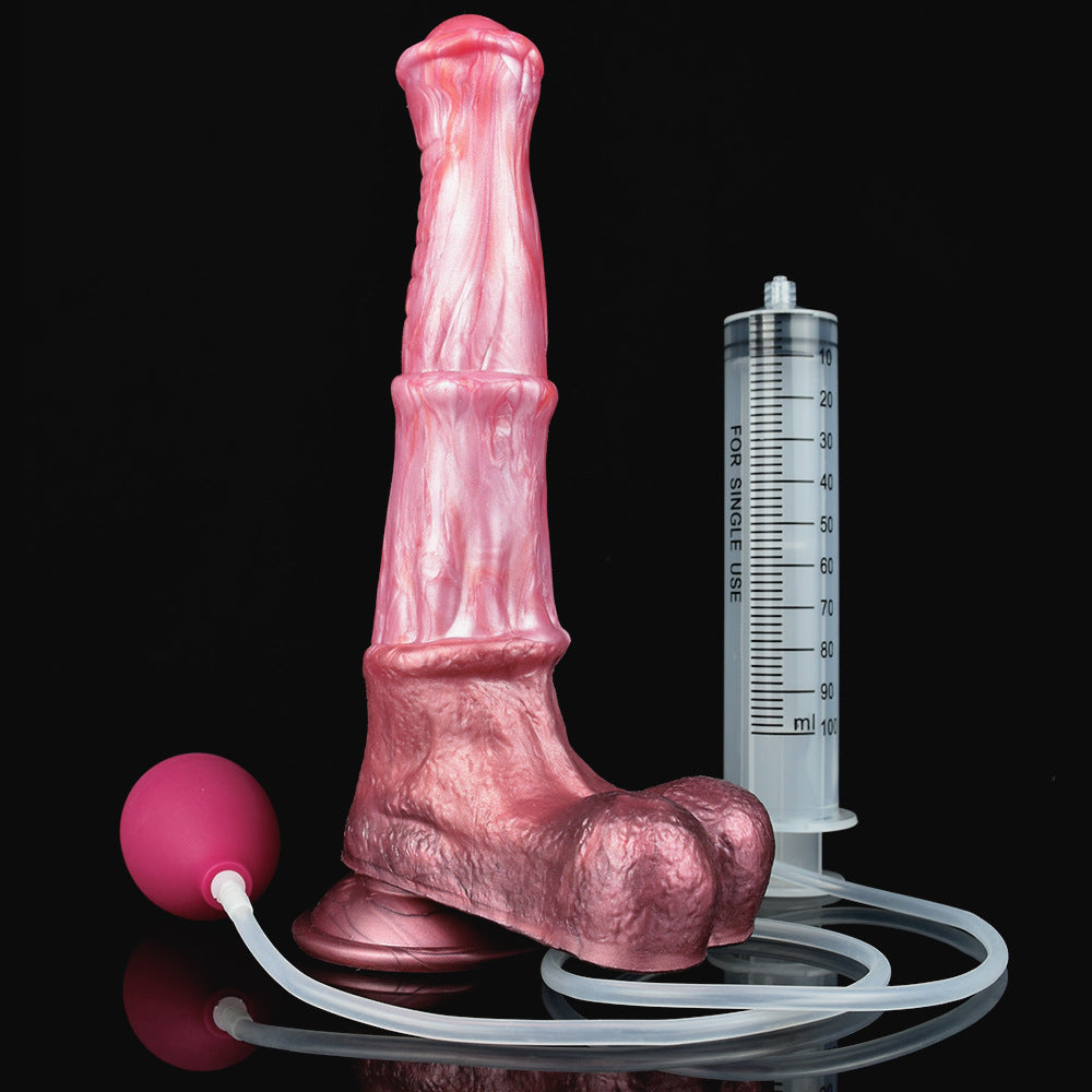 Fantasy Monster Horse Squirting Dildo - Female Anal and Vaginal Simulation Ejaculation Control Device