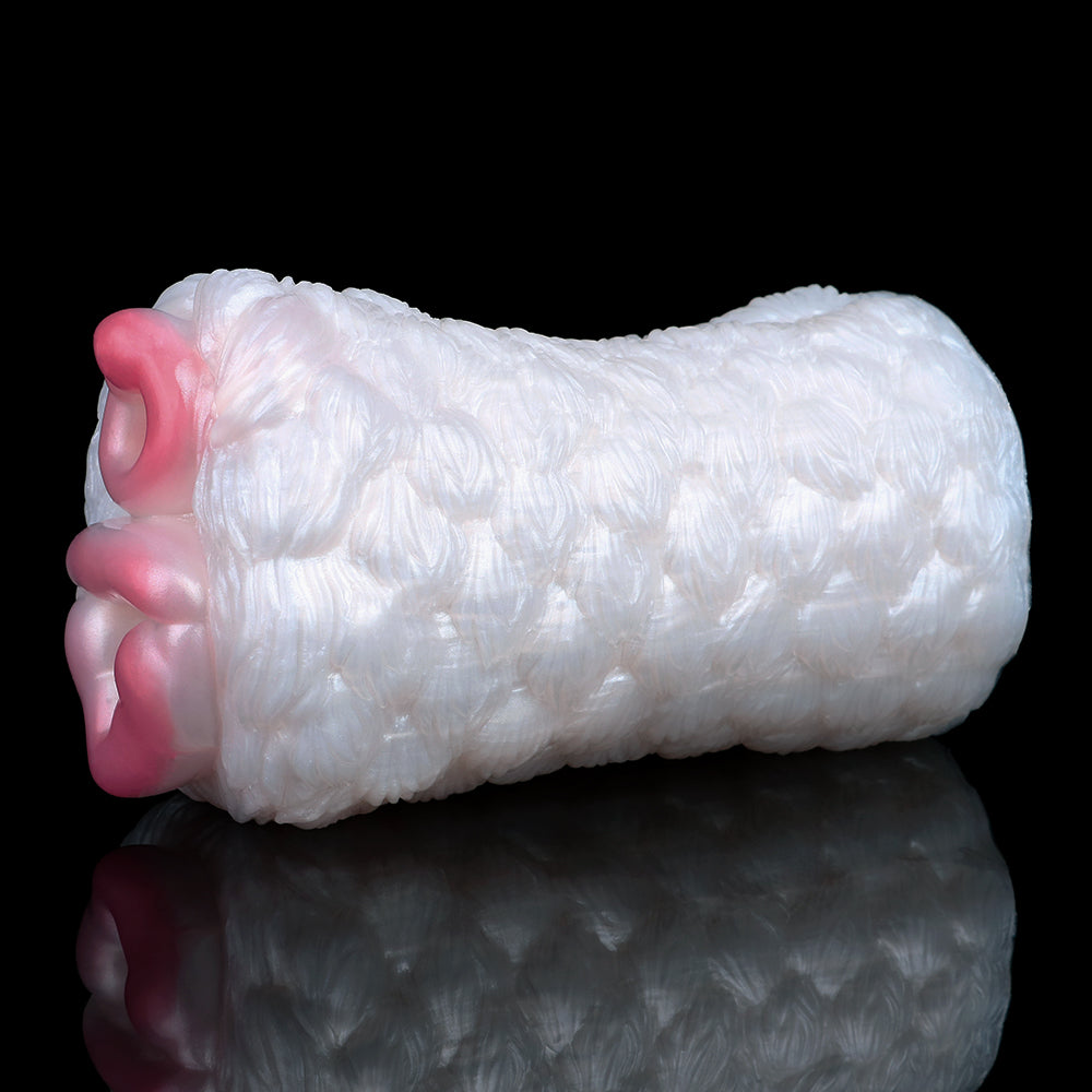 Dual-Channel Silicone Vibrating Pocket Pussy — Male Penis Massage Masturbation Cup