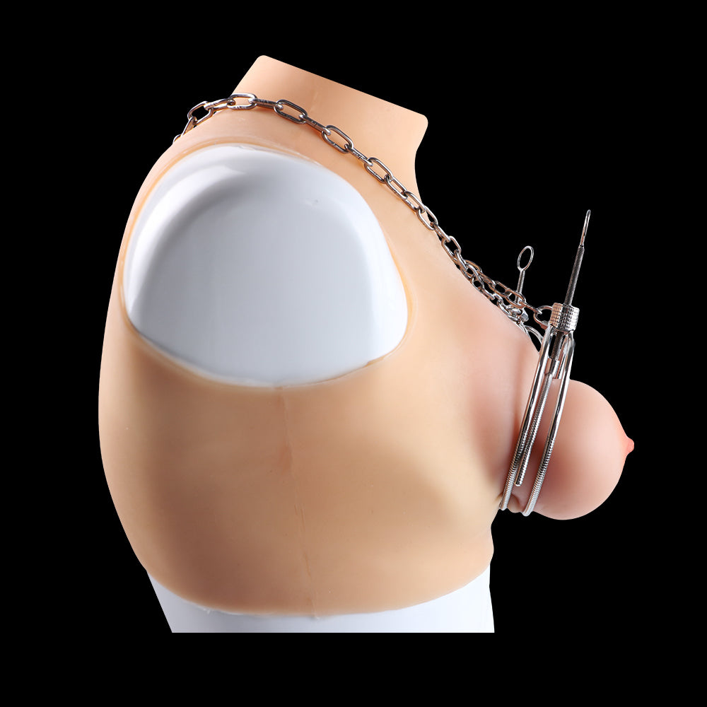 Non-Spiked Heavy Metal Breast Clamps – Bondage and Visual Impact Sex Toy