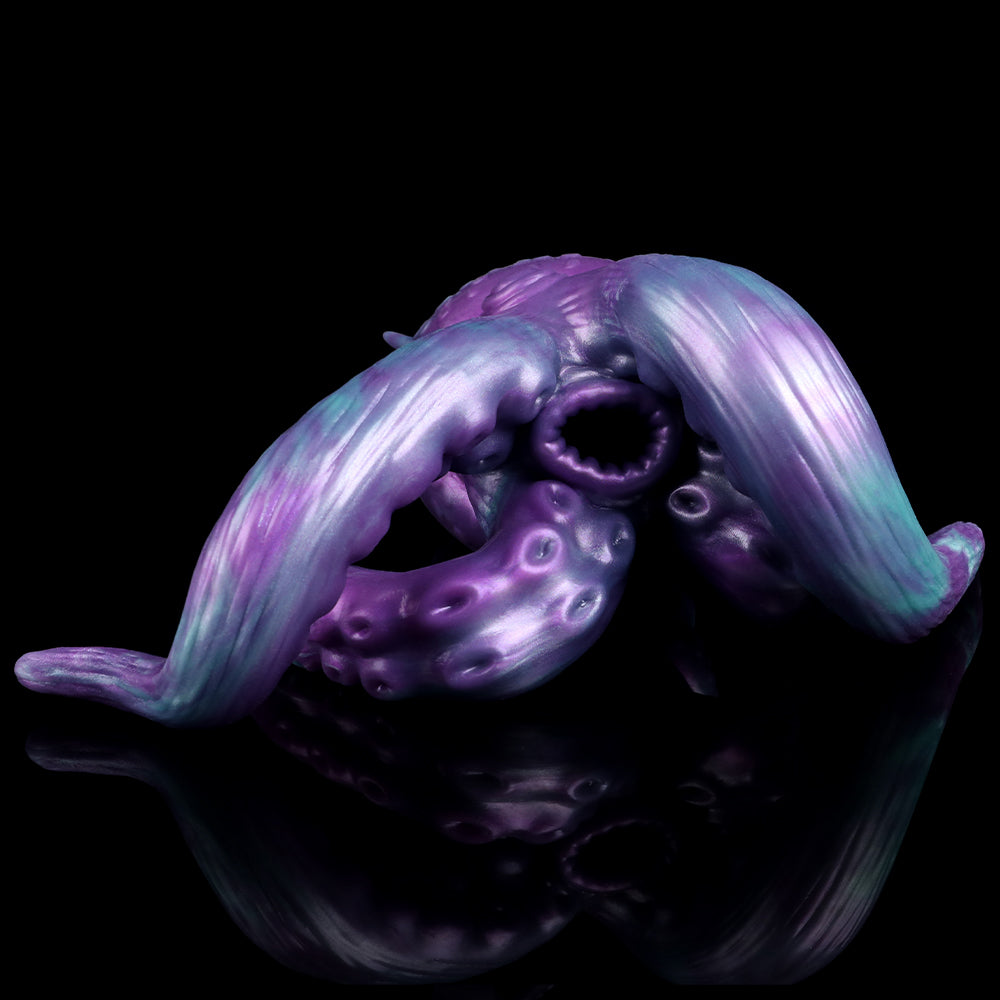 Consolador de bolsillo con tentáculos vaginales de doble acción: copa de masturbación suave con forma de pulpo realista para hombres y parejas homosexuales.