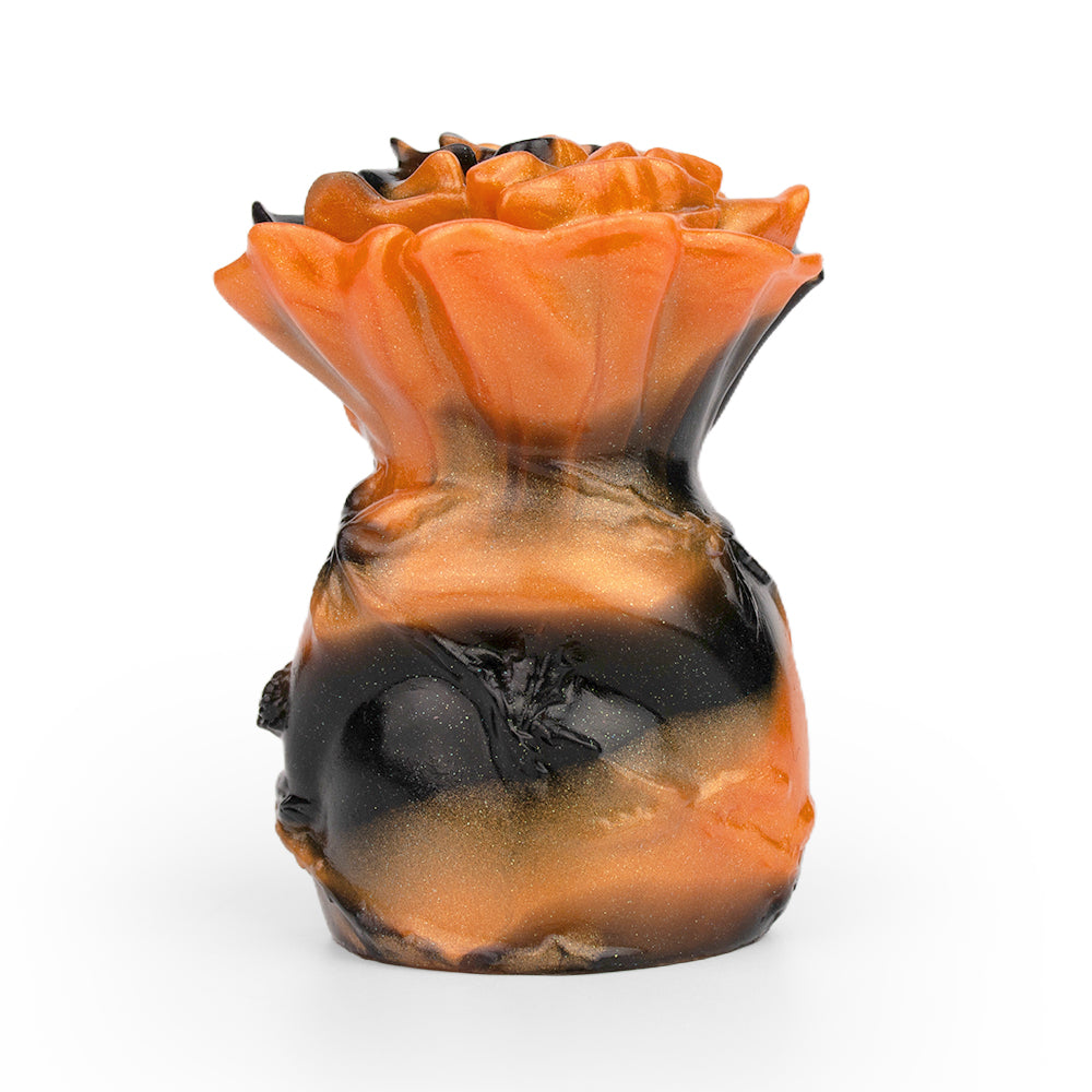 Orange & Black Rose Ball Gag – Captivating BDSM Sex Toys Creation