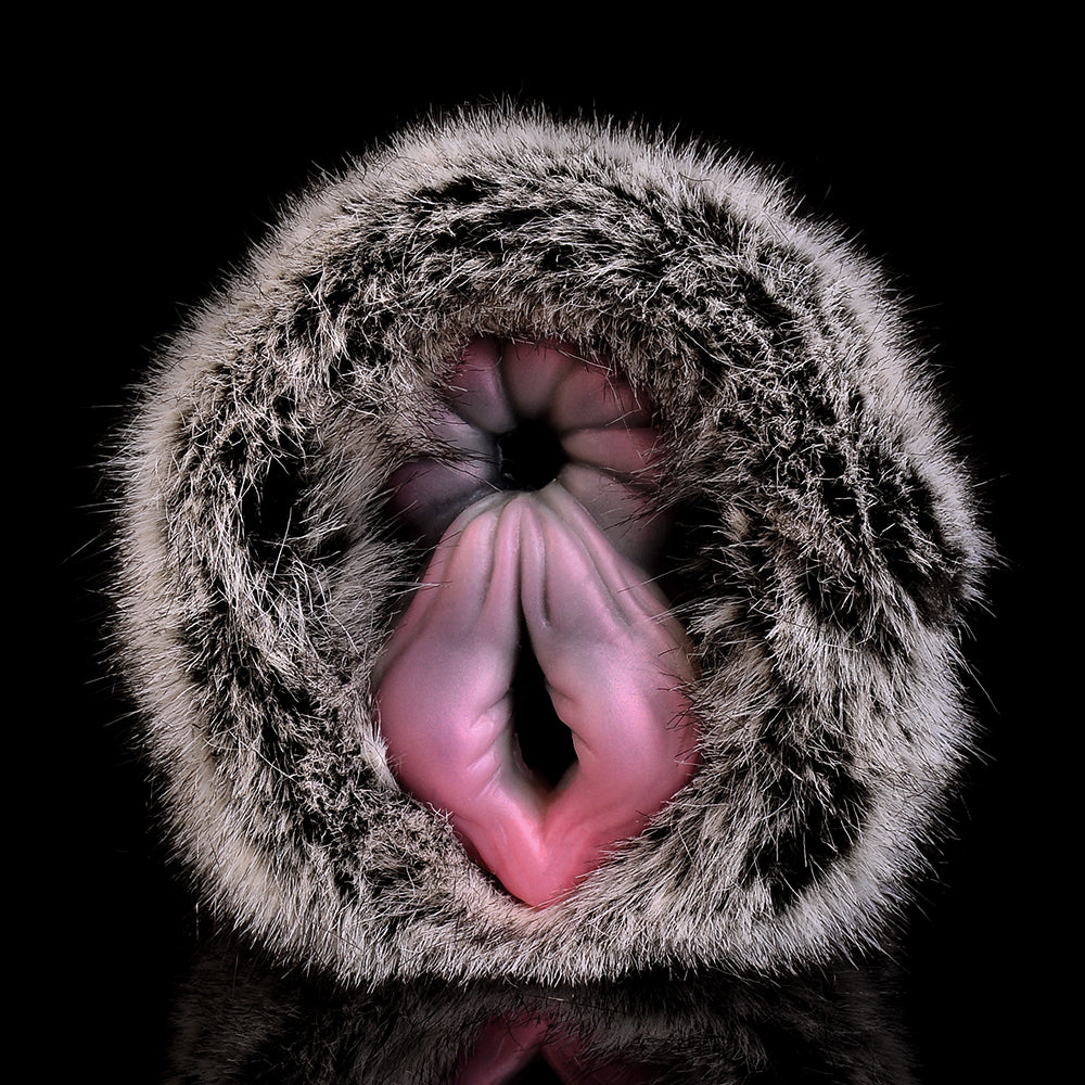 Bull-Shaped Fur Pocket Pussy – Dual-Channel for Male Penile Massage Stimulation