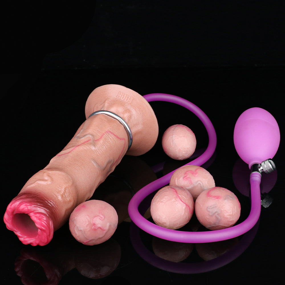 Fantasy Oviposition Dildo Anal Butt Plug - Inflatable Women Sexual Toy
