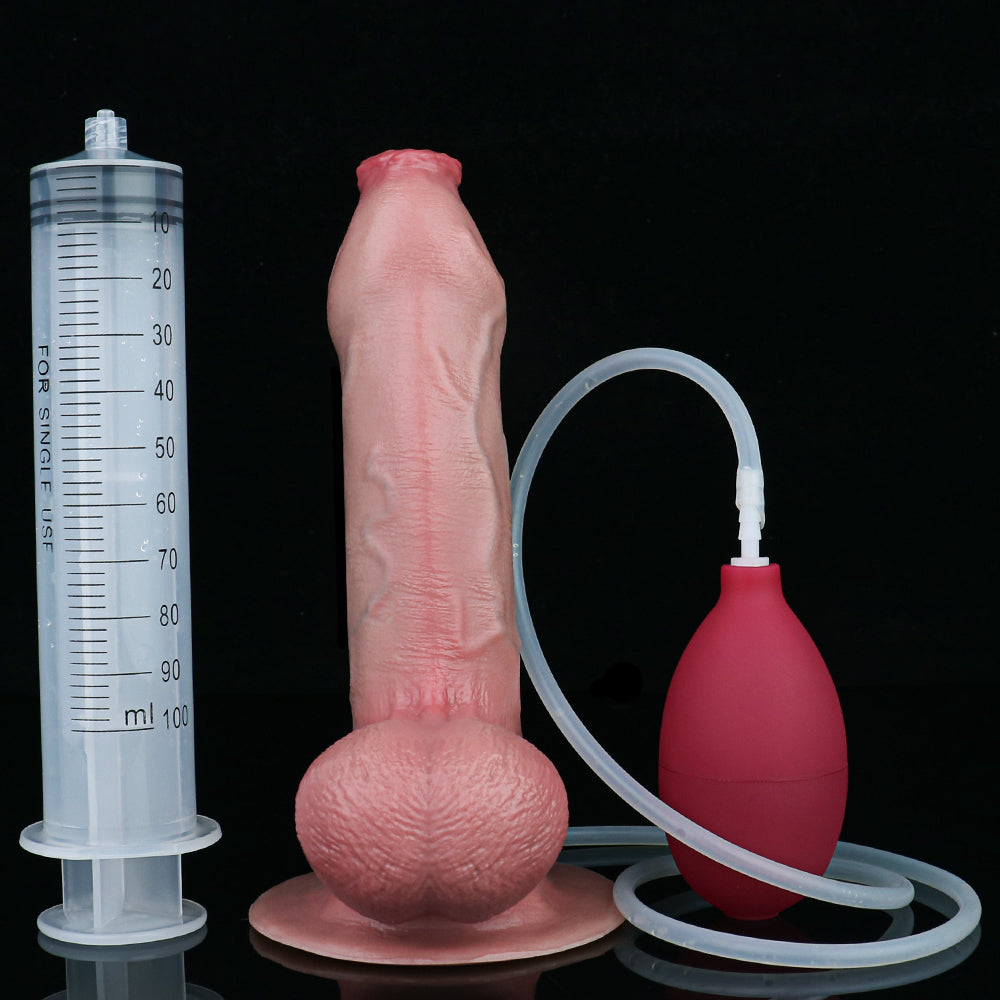 Realistic Silicone Squirting Dildo – Fantasy Strap On Anal Female Sex Toys