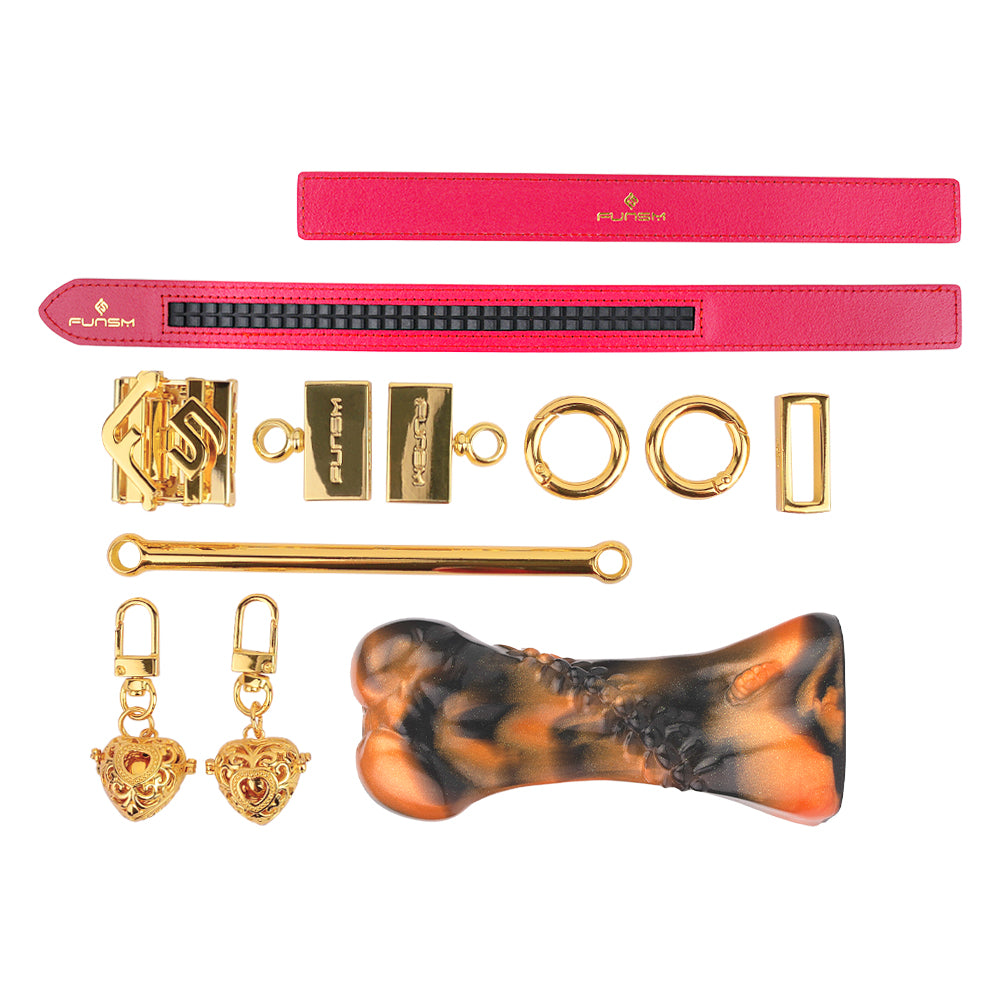 Mordaza de bola con forma de hueso, juguete sexual oral - Kit de bondage BDSM de silicona para orgasmos forzados