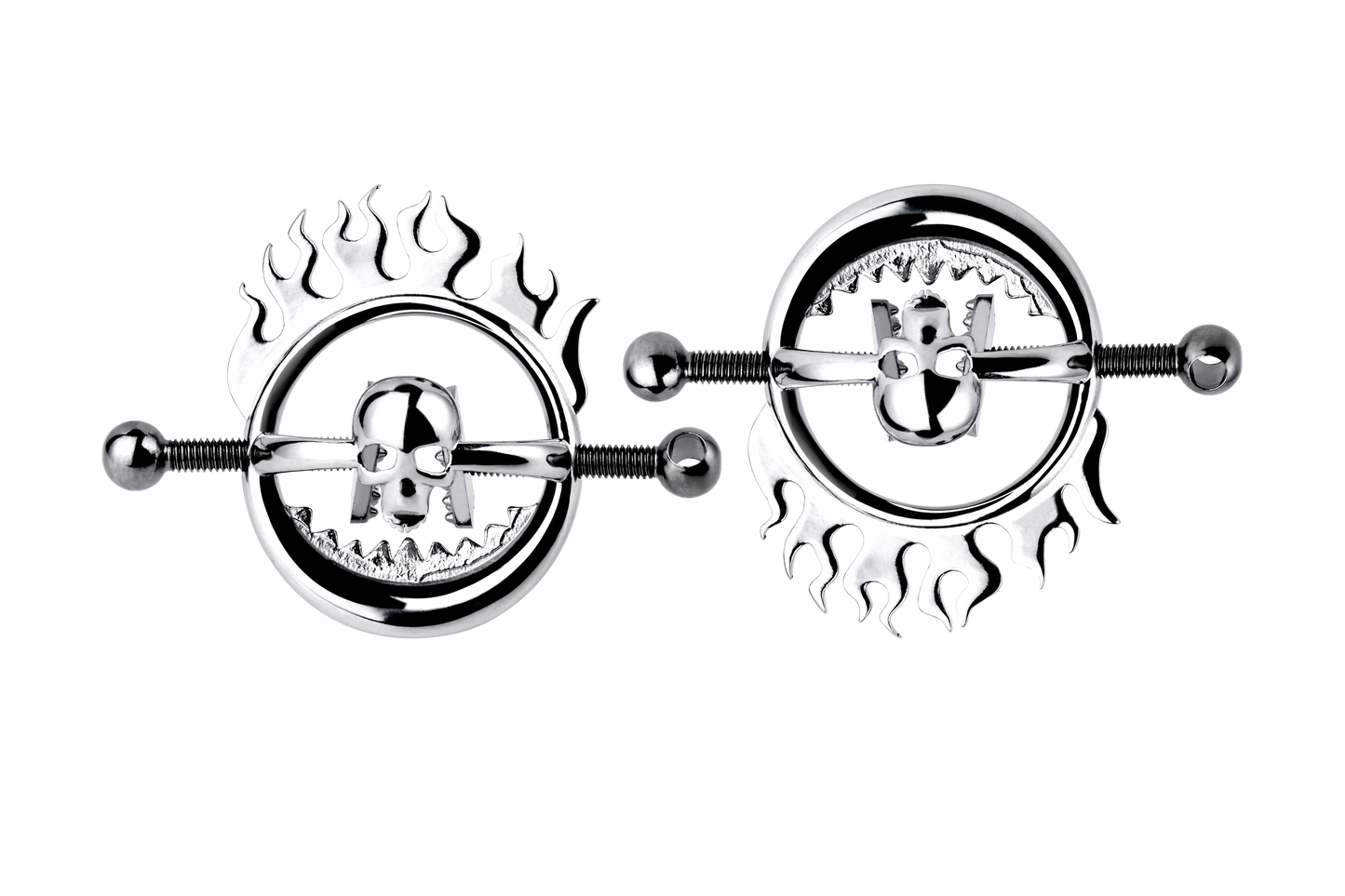 Skull-Style Nipple Clamps Bondage Toys - Strap On Experience in BDSM Settings