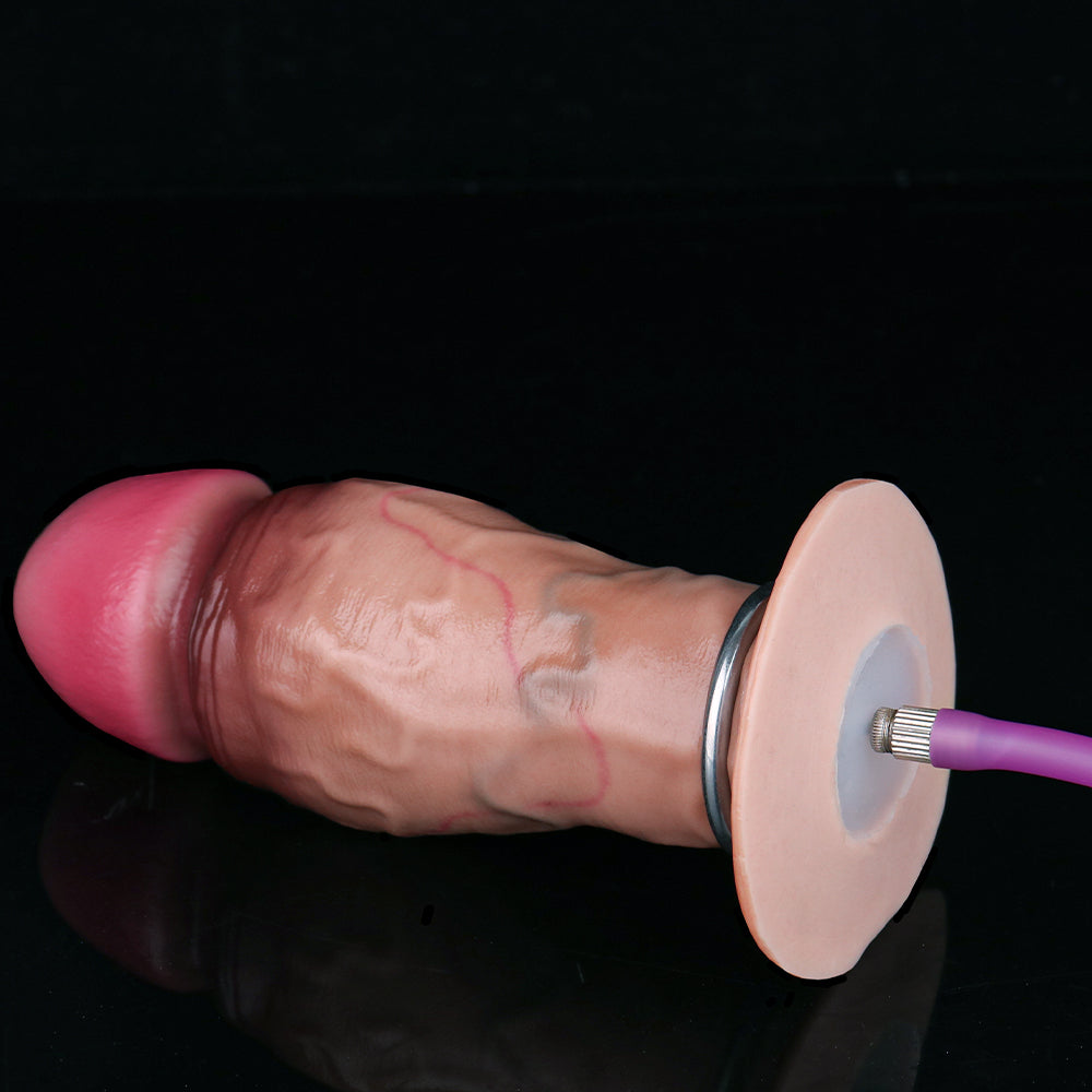 Consolador inflable grueso con tapón anal ovipositor: juguetes sexuales femeninos para una expansión profunda