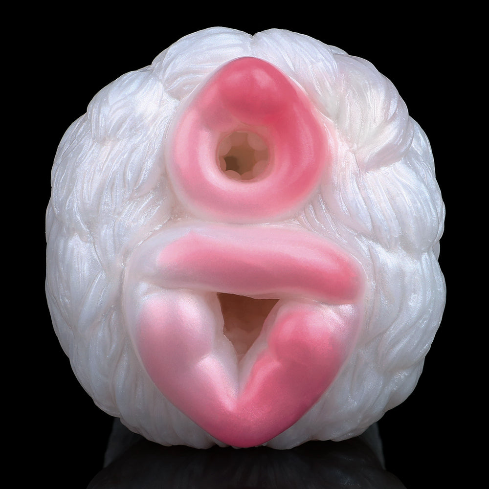 Dual-Channel Silicone Vibrating Pocket Pussy — Male Penis Massage Masturbation Cup
