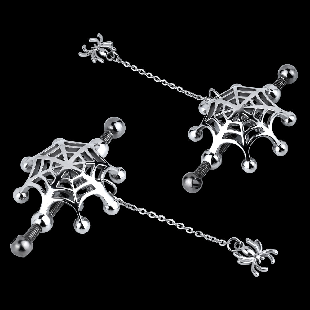 Spider Web Erect Nipple Clamps Sex Toys - Extreme BDSM Strap On of Women