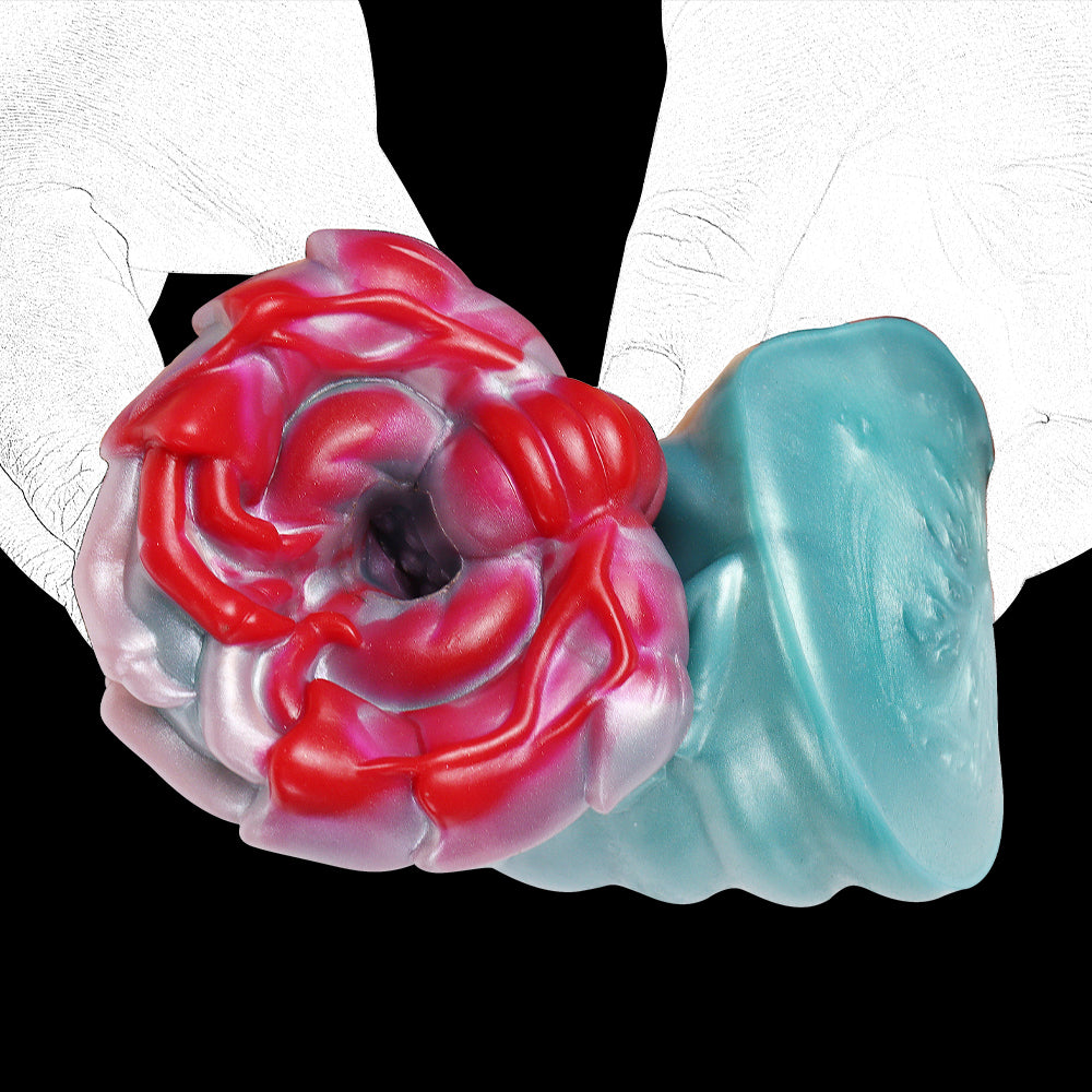 Dark Bamboo Silicone Fantasy Pocket Pussy Blowjob Cup – Male Penis Insertion Massage Toys