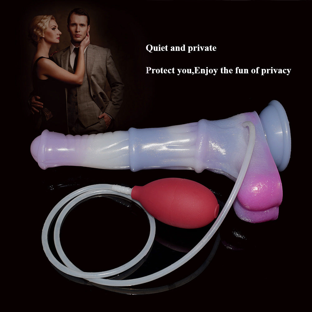 Fantasy Monster Horse Squirting Dildo - Female Anal and Vaginal Simulation Ejaculation Control Device