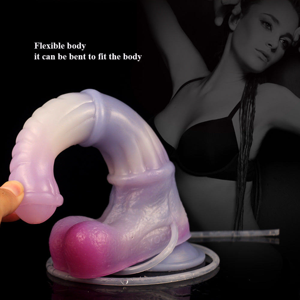 Fantasy Monster Horse Squirting Dildo - Female Anal and Vaginal Simulation Ejaculation Control Device