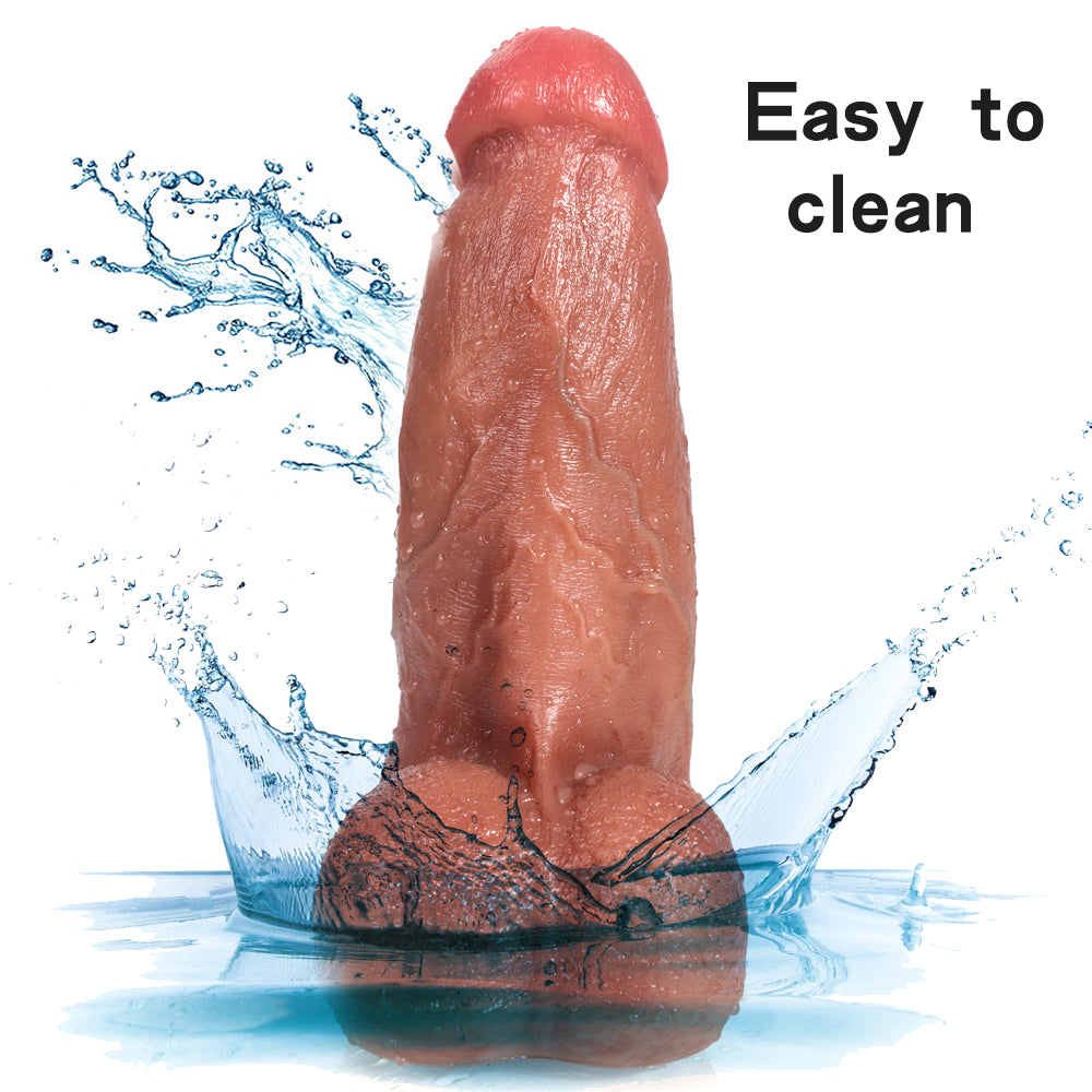 Realistic Silicone Dildo – Flesh Giant Suction Cup Anal Sex Toys for Women Masturbation