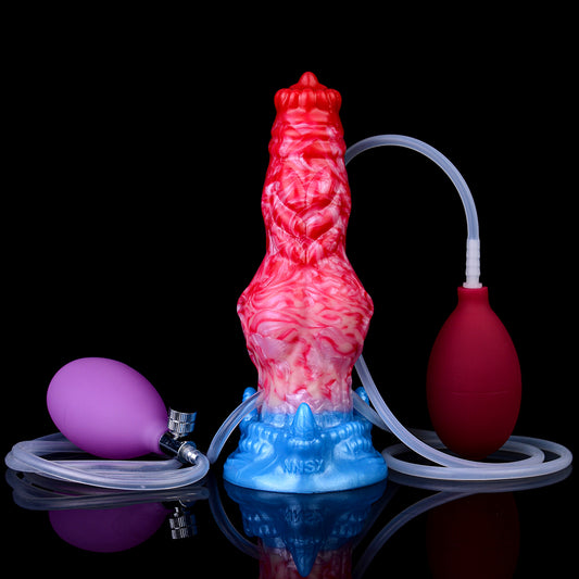 Consolador anal portátil e inflable para squirting: juguete sexual femenino compacto y potente