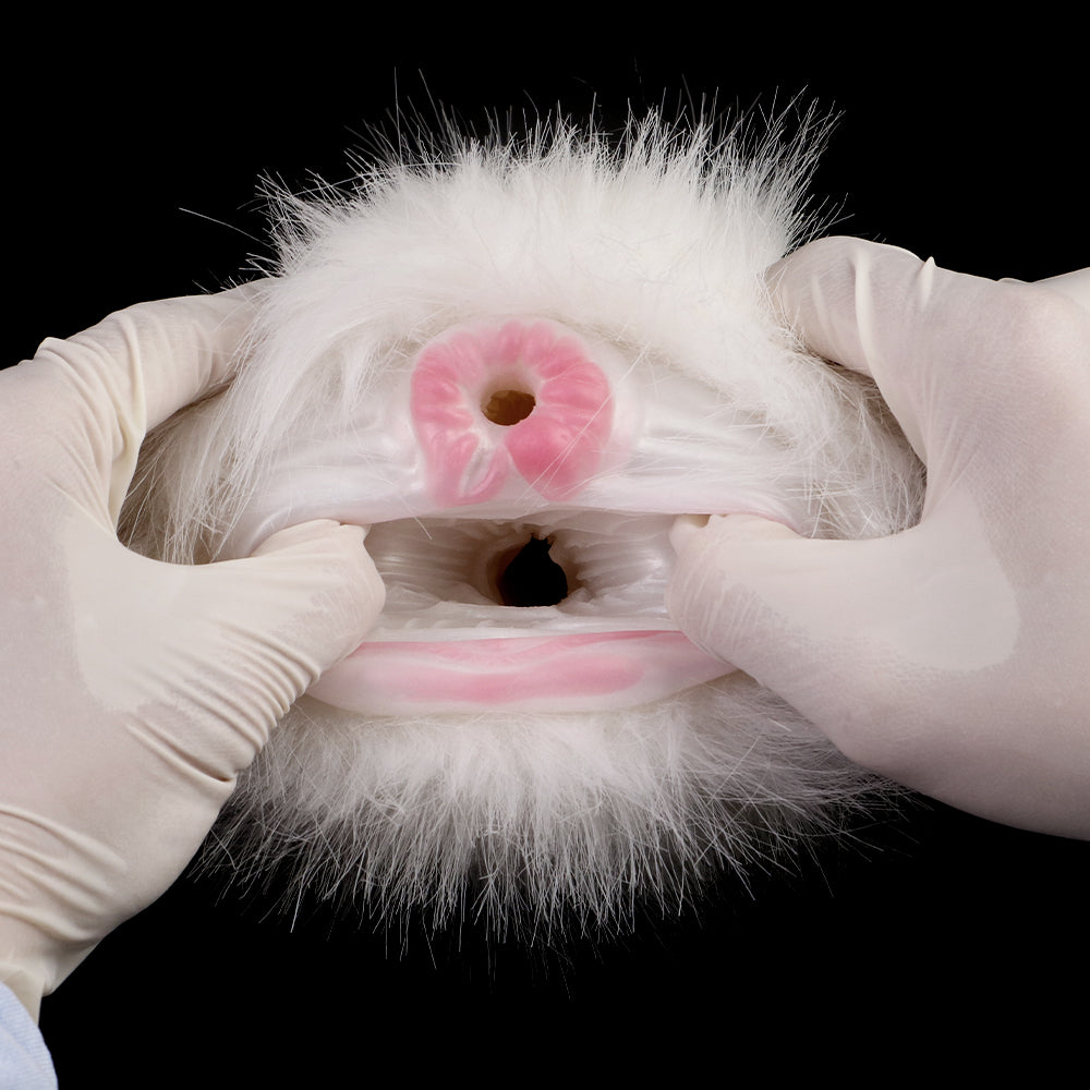 White Horse Fur Pocket Pussy – Plush Masturbation Sex Toys