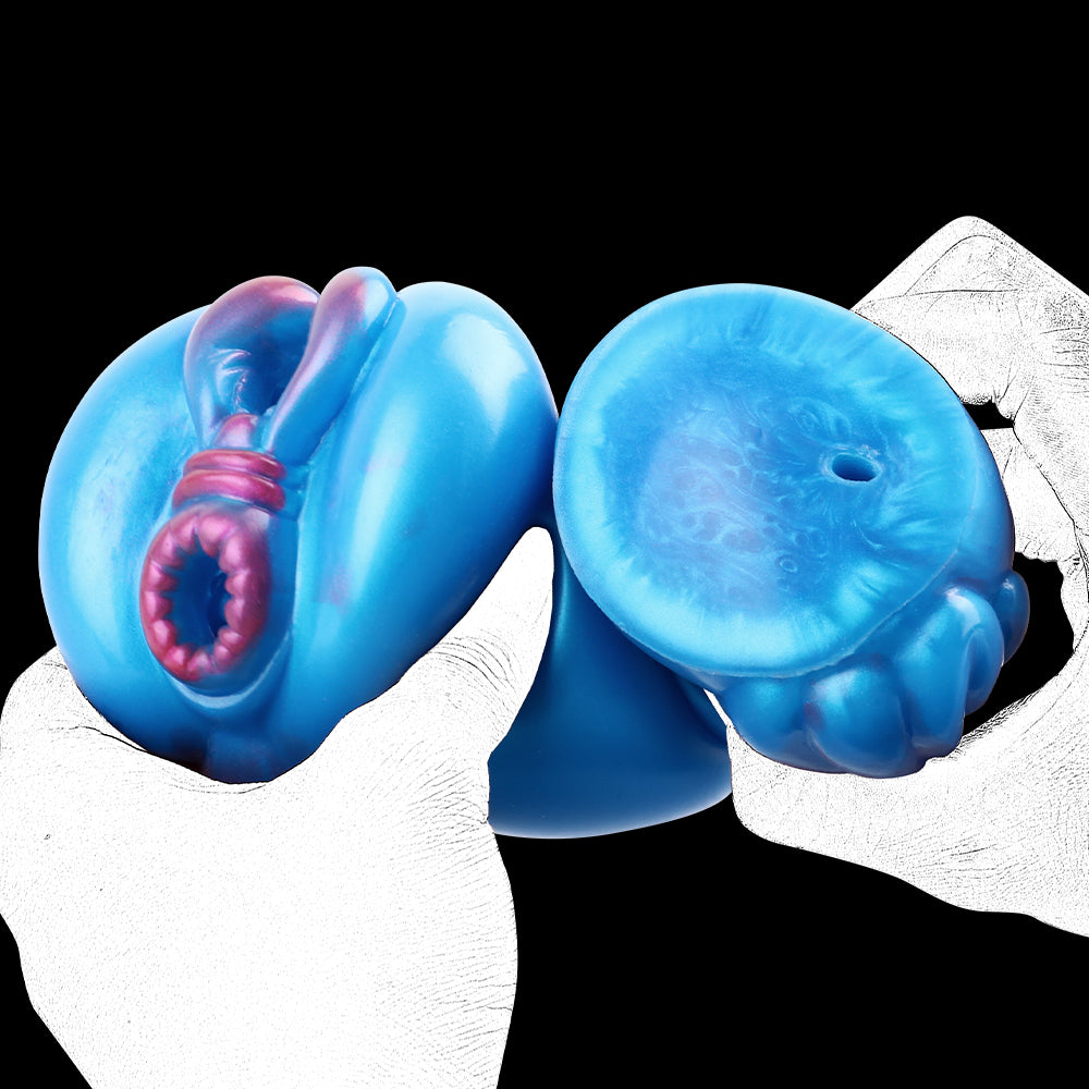 Vagina vibradora de bolsillo de fantasía de otro mundo: doble cámara ajustada para el doble de placer
