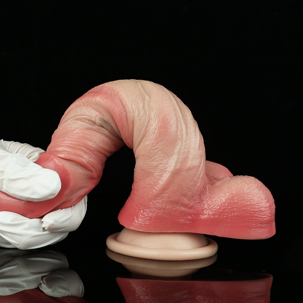 Realistic Silicone Suction Cup Dildos – Dual-Layer Design Female Anal Sex Toys