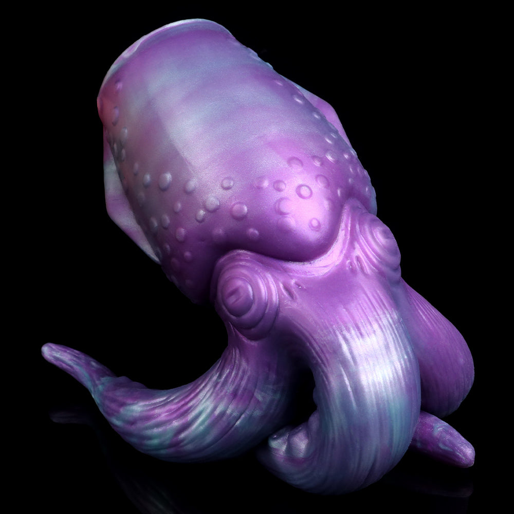 Consolador de bolsillo con tentáculos vaginales de doble acción: copa de masturbación suave con forma de pulpo realista para hombres y parejas homosexuales.
