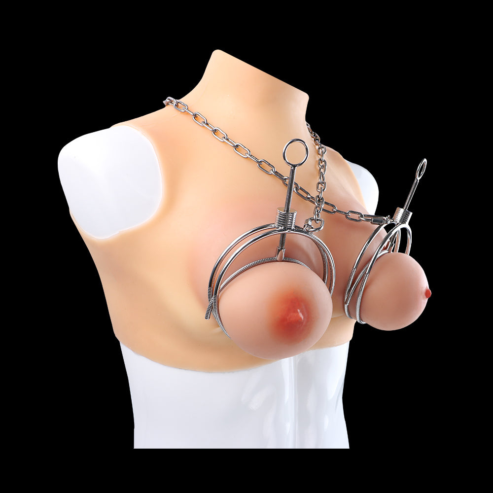 Non-Spiked Heavy Metal Breast Clamps – Bondage and Visual Impact Sex Toy