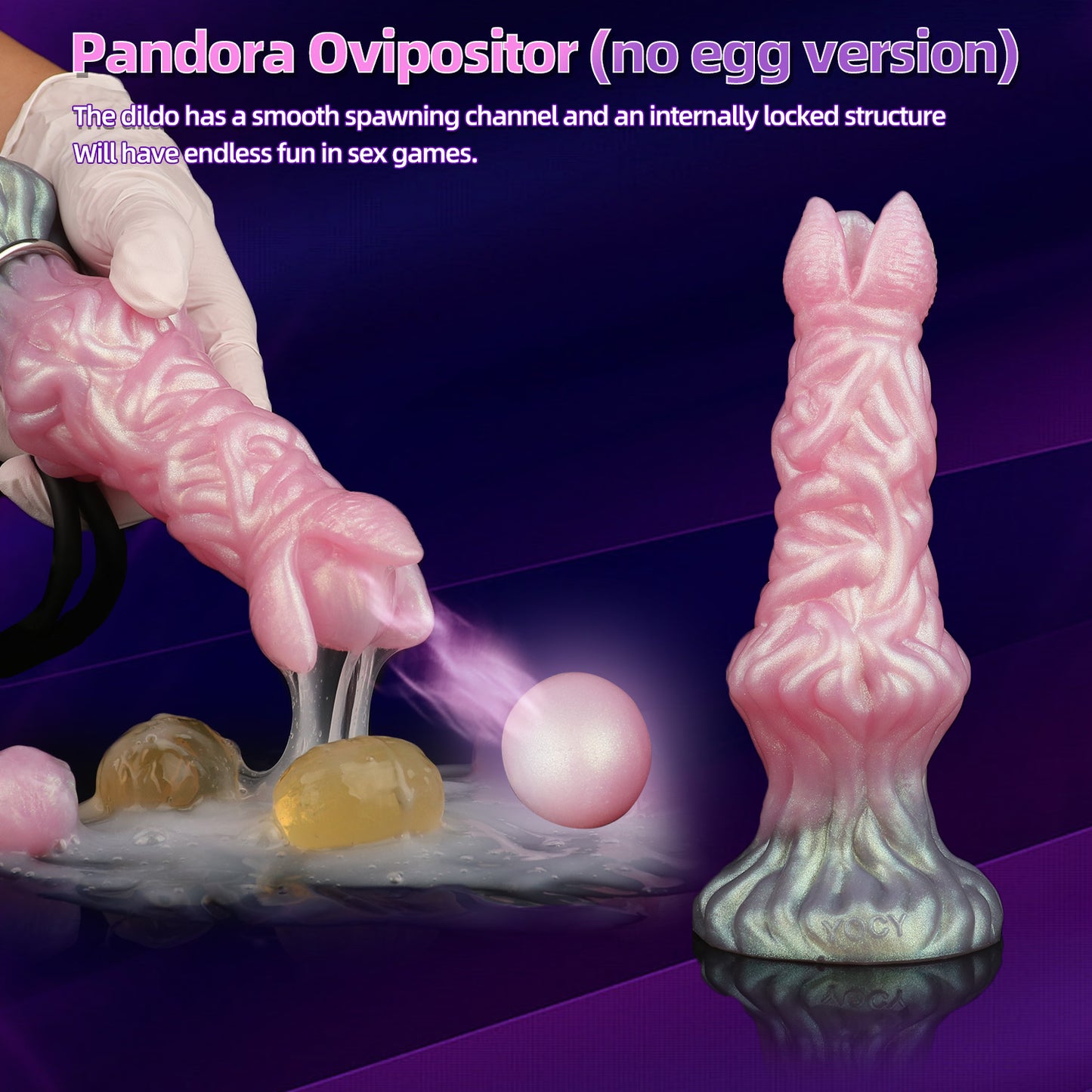 Consolador ovipositor Pandora - Tapón anal - Juguete sexual de silicona para mujeres con ventosa