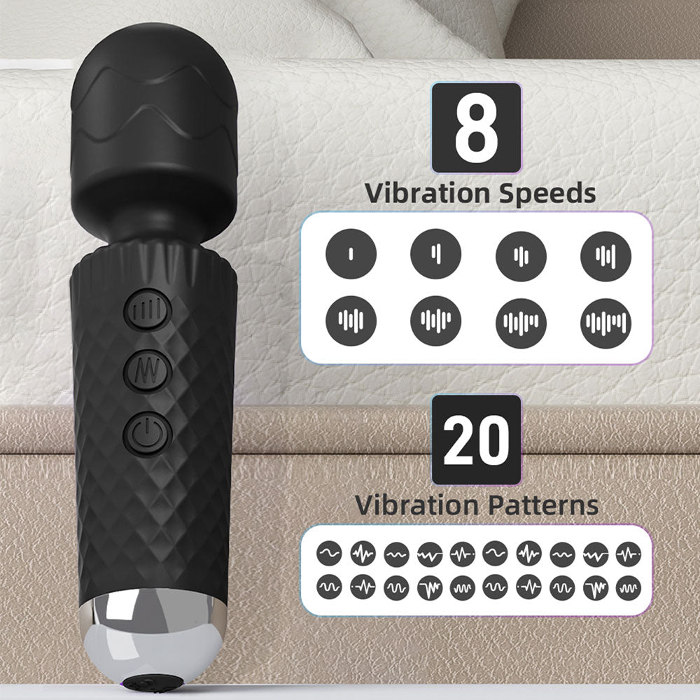 Waterproof Magic Wand Vibrator –Diamond-Shaped Clit Stimulator Sex Toys for Women