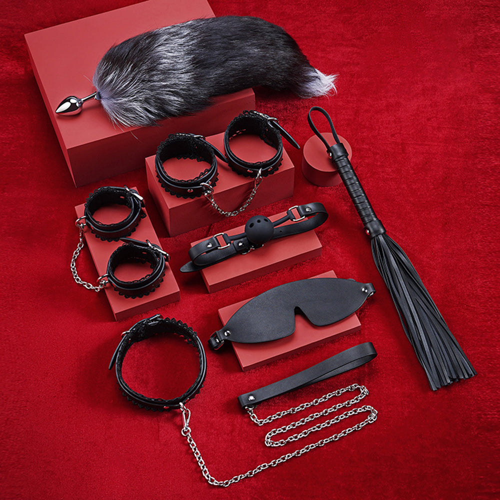 Kit de bondage de encaje – Restricciones extremas negras. Despierta tu BDSM interior. Juguetes sexuales pervertidos.
