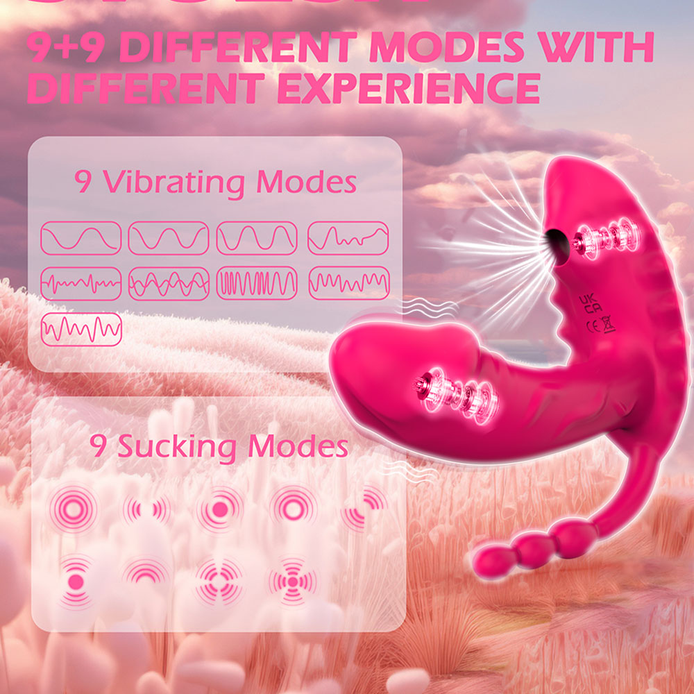 Insertable Vibrating Dildo with Anal Beads — Anchor-Style Sex Toys for Dual Stimulation