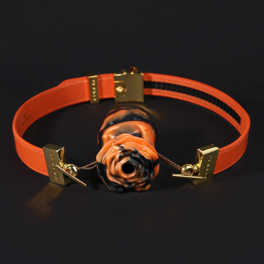 Mordaza de consolador vertical floral: Elevate Fantasy Ballgag, juguetes sexuales orales de bondage con elegancia