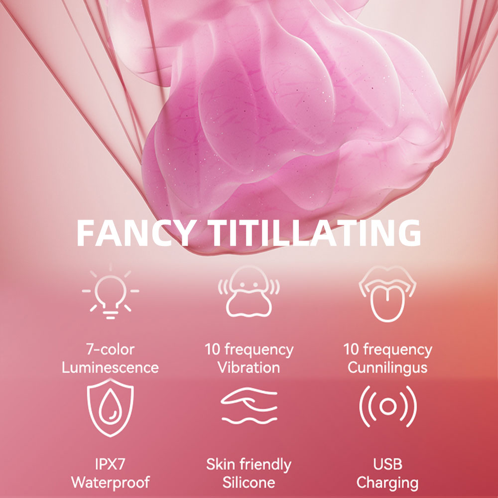 Jellyfish Clitoral Vibrator & Nipple Suckers — Silicone Glowing Female Masturbation Toy