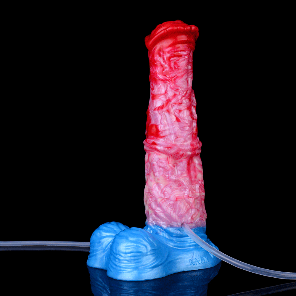 Silicone Fantasy Inflatable Squirting Dildo - Insertable Vaginal Expansion Women Masturbation Sex Toys