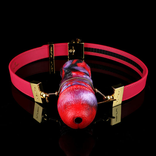 Mordaza de bola con dildo vertical: el mejor juguete sexual de sumisión BDSM