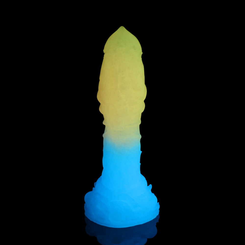 Fantasy Suction Cup Dildos –Luminous Rainbow Silicone Anal Butt Plug Women Sex Toys