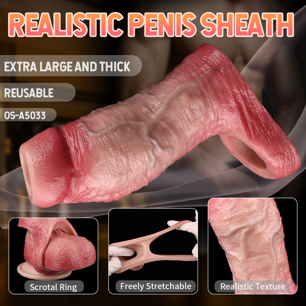 Premium Realistic Openings Penis Sleeves - Elevating Your Intimate Experiences Flesh-Like Sex Toy
