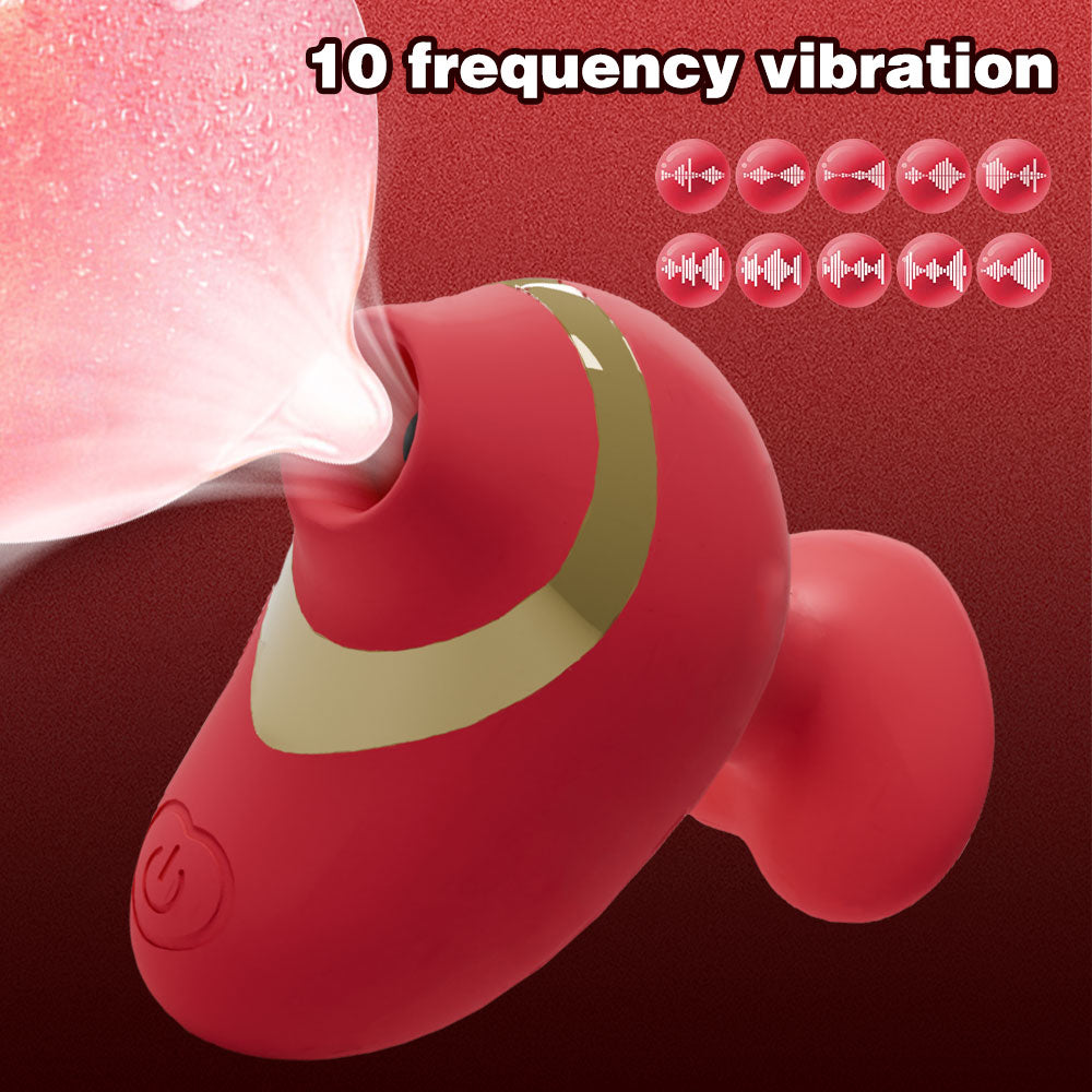 Nipple Suckers Clitoris Vibrator – Red Multi-frequency Female Masturbation Sex Toys