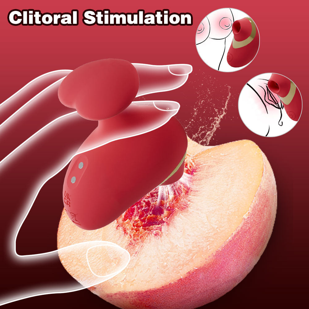 Nipple Suckers Clitoris Vibrator – Red Multi-frequency Female Masturbation Sex Toys